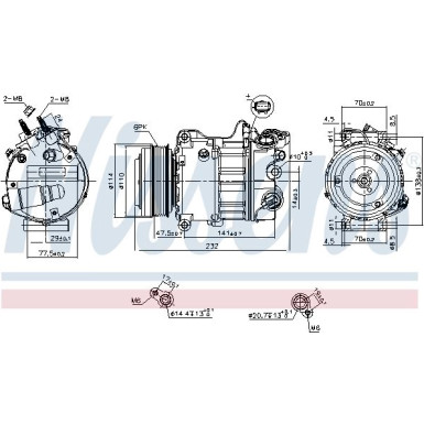 Nissens | Kompressor, Klimaanlage | 890585