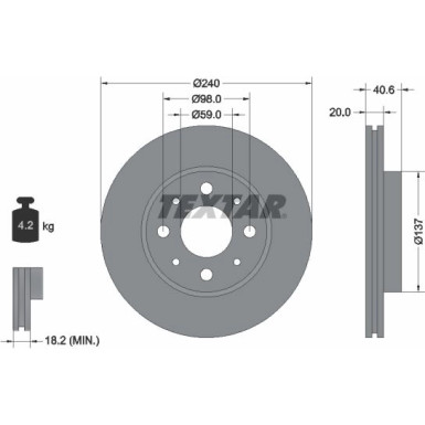 Textar | Bremsscheibe | 92118003