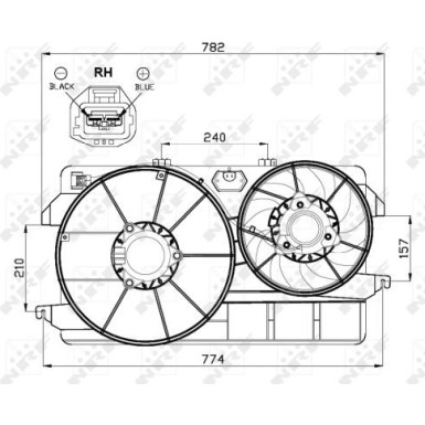 NRF | Lüfter, Motorkühlung | 47451
