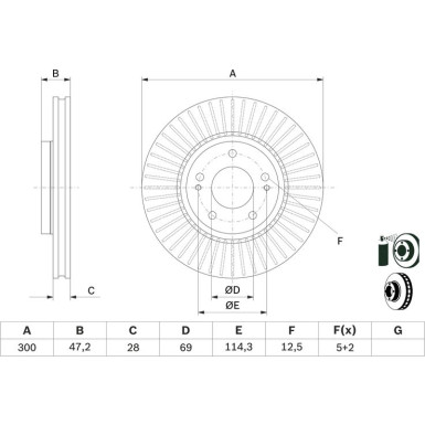 BOSCH | Bremsscheibe | 0 986 479 C51