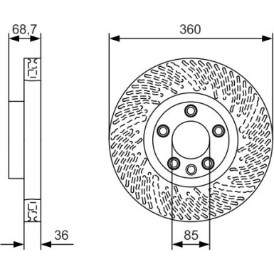 BOSCH | Bremsscheibe | 0 986 479 B13