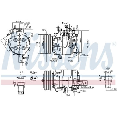 Nissens | Kompressor, Klimaanlage | 890167