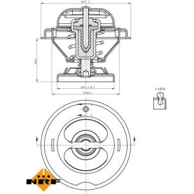 NRF | Thermostat, Kühlmittel | 725062