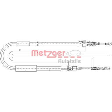 Metzger | Seilzug, Feststellbremse | 10.7514