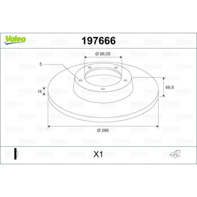 Valeo | Bremsscheibe | 197666