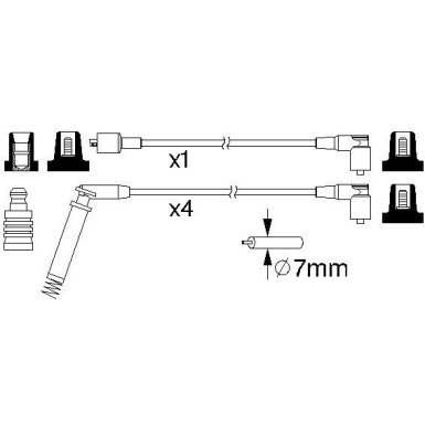 BOSCH | Zündleitungssatz | 0 986 357 148