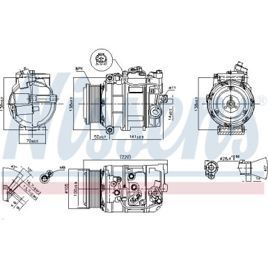 Nissens | Kompressor, Klimaanlage | 89412