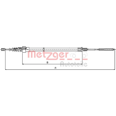 Metzger | Seilzug, Feststellbremse | 10.7137