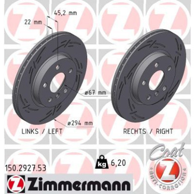 Zimmermann | Bremsscheibe | 150.2927.53