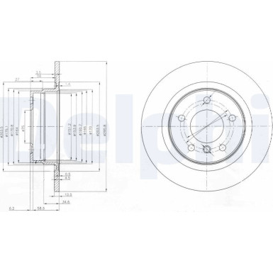 Delphi | Bremsscheibe | BG3960