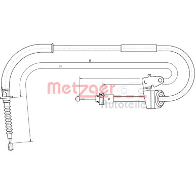 Metzger | Seilzug, Feststellbremse | 10.4307