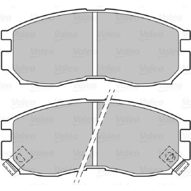 Valeo | Bremsbelagsatz, Scheibenbremse | 598625
