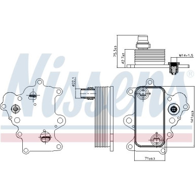 Nissens | Ölkühler, Motoröl | 90885