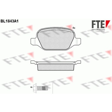 FTE | Bremsbelagsatz, Scheibenbremse | 9010421