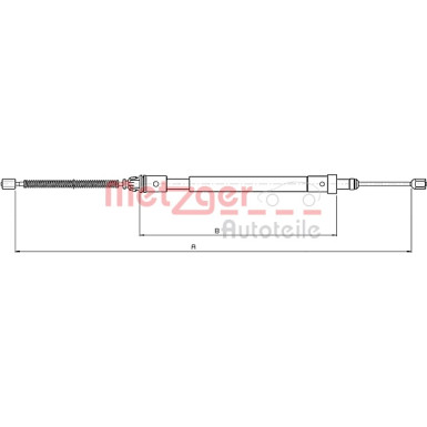 Metzger | Seilzug, Feststellbremse | 10.4575
