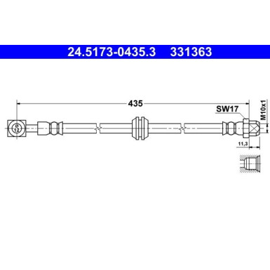 ATE | Bremsschlauch | 24.5173-0435.3