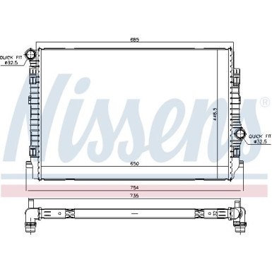 Nissens | Kühler, Motorkühlung | 65341