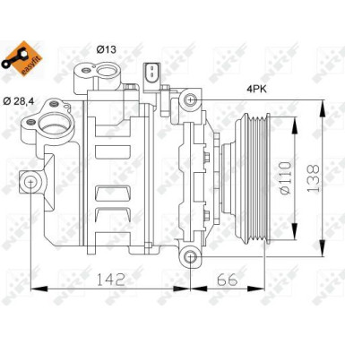 NRF | Kompressor, Klimaanlage | 32106