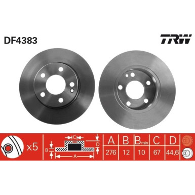 TRW | Bremsscheibe | DF4383