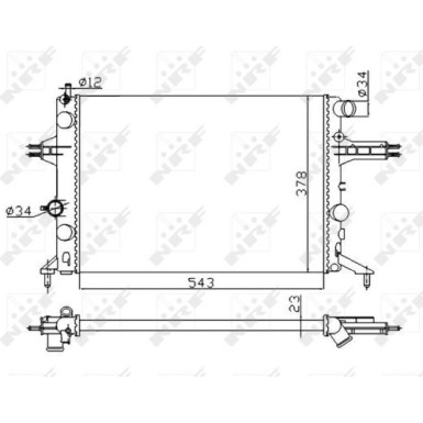 NRF | Kühler, Motorkühlung | 53628A