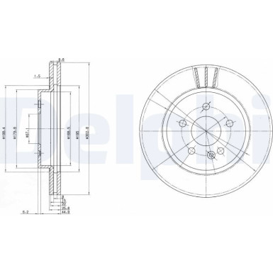 Delphi | Bremsscheibe | BG3397