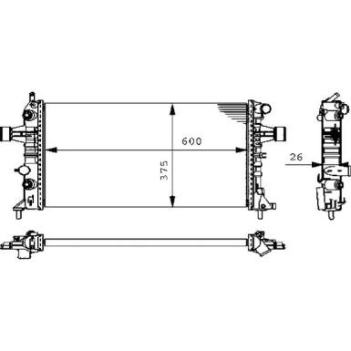 Mahle | Kühler, Motorkühlung | CR 228 000S