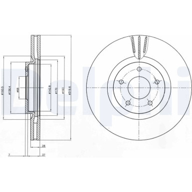 Delphi | Bremsscheibe | BG4231C