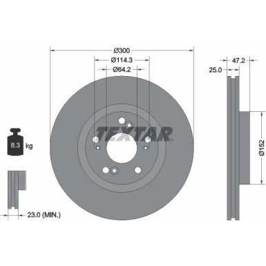 Textar | Bremsscheibe | 92140903