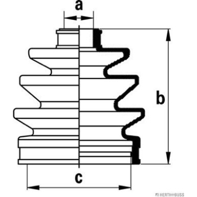 Herth+Buss Jakoparts | Faltenbalgsatz, Antriebswelle | J2867009
