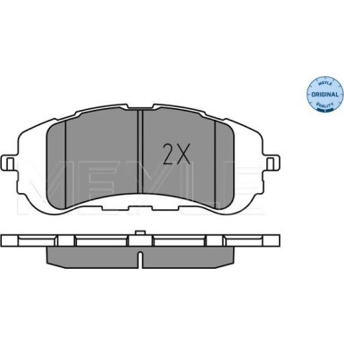 Meyle | Bremsbelagsatz, Scheibenbremse | 025 258 9518