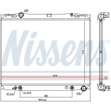 Nissens | Kühler, Motorkühlung | 66777