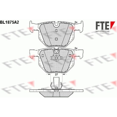 FTE | Bremsbelagsatz, Scheibenbremse | 9010459