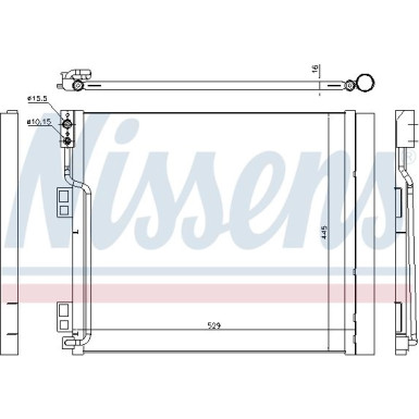 Nissens | Kondensator, Klimaanlage | 940386