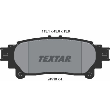 Textar | Bremsbelagsatz, Scheibenbremse | 2491801