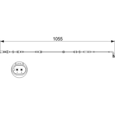 BOSCH | Warnkontakt, Bremsbelagverschleiß | 1 987 473 507