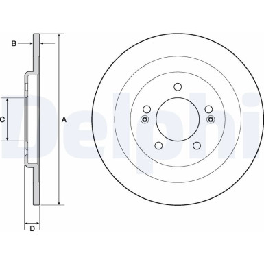 Delphi | Bremsscheibe | BG4688C