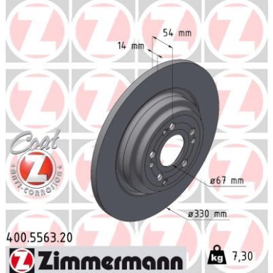 Zimmermann | Bremsscheibe | 400.5563.20