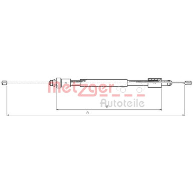 Metzger | Seilzug, Feststellbremse | 10.4705