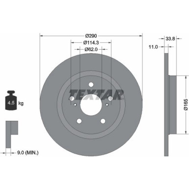 Textar | Bremsscheibe | 92195200