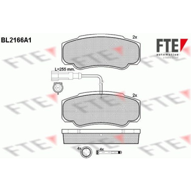 FTE | Bremsbelagsatz, Scheibenbremse | 9010688