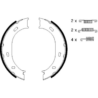 BOSCH | Bremsbackensatz, Feststellbremse | 0 986 487 610