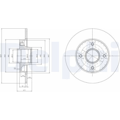 Delphi | Bremsscheibe | BG9021RS