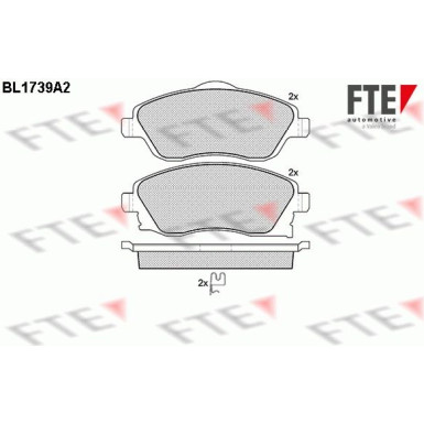 FTE | Bremsbelagsatz, Scheibenbremse | 9010323