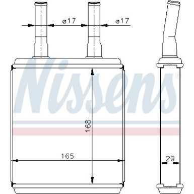 Nissens | Wärmetauscher, Innenraumheizung | 77604