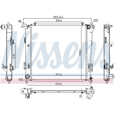 Nissens | Kühler, Motorkühlung | 675016