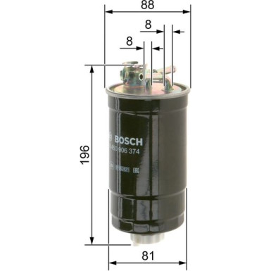 BOSCH | Kraftstofffilter | 0 450 906 374