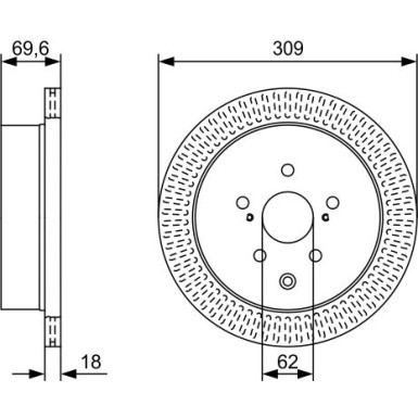 BOSCH | Bremsscheibe | 0 986 479 T57