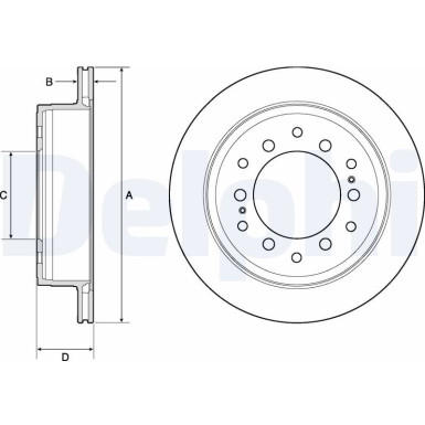 Delphi | Bremsscheibe | BG4747C