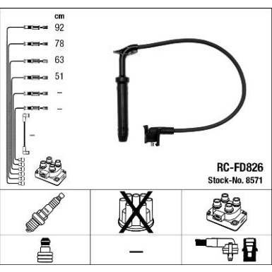 NGK | Zündleitungssatz | 8571
