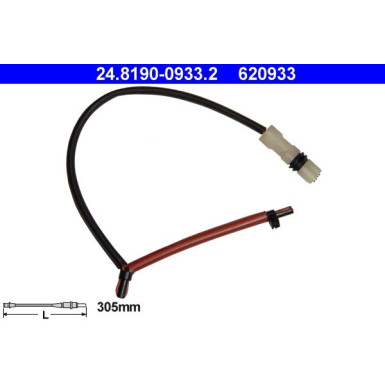 ATE | Warnkontakt, Bremsbelagverschleiß | 24.8190-0933.2